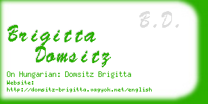 brigitta domsitz business card